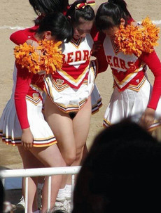 College cheerleader at public.