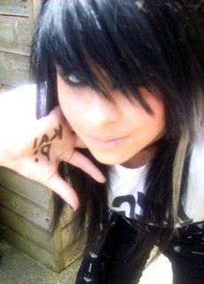 Emo Teens with great makeup. Amateur